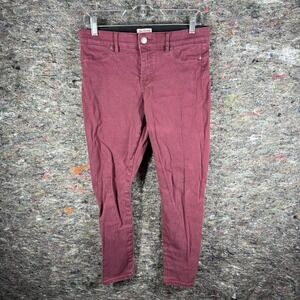 Juicy Couture Pants Womens 10 Burgundy Skinny‎ Stretch Cotton Spandex Jeggings
